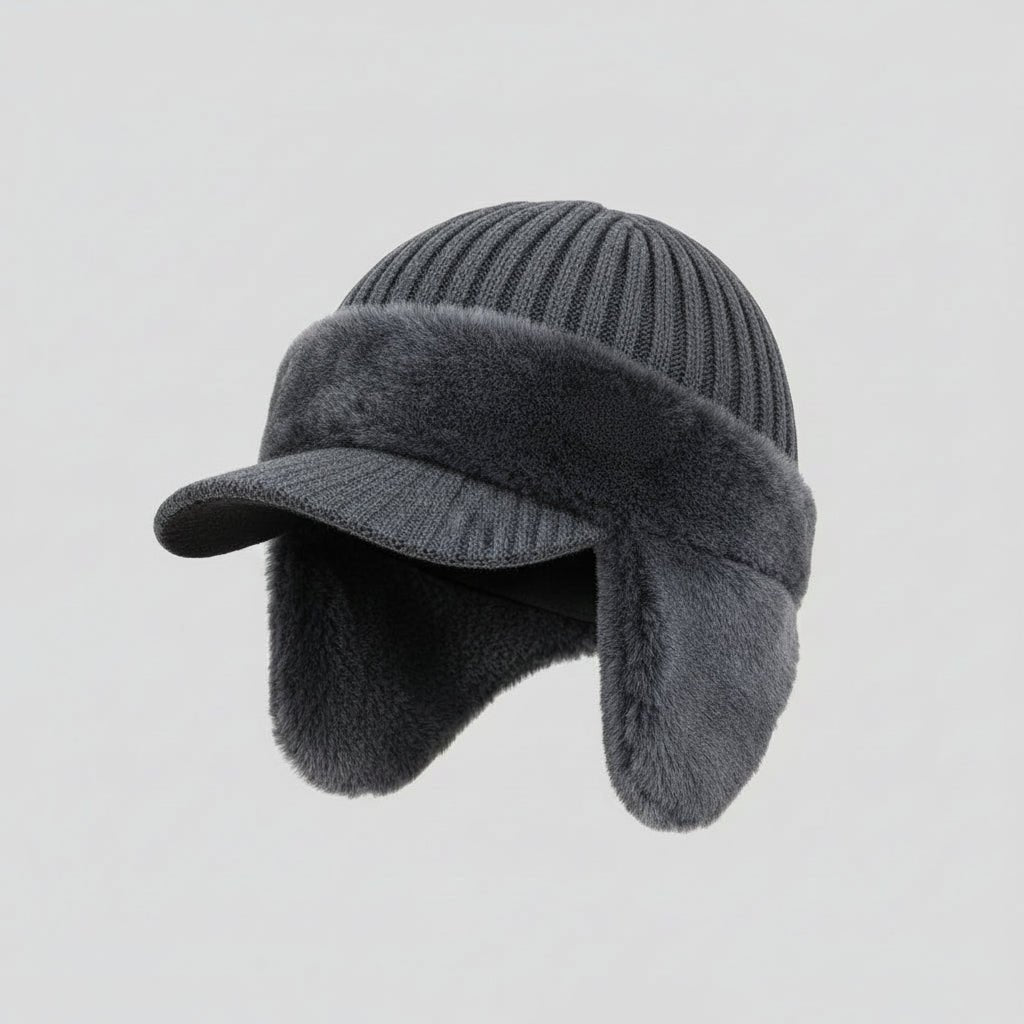 Extra Warm Trapper Hat with Built-In Ear Flaps