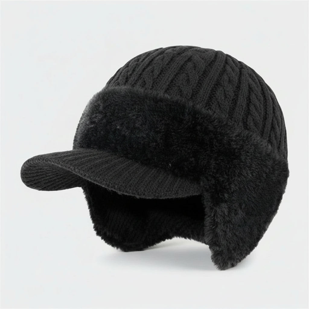 Extra Warm Trapper Hat with Built-In Ear Flaps