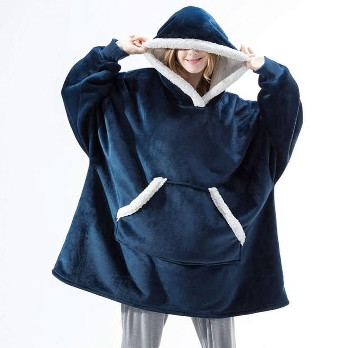 Plushridge™ Oversized Fleece Hoodie Blanket with Extra-Large Hood