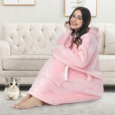 Hooded Blanket Sweatshirt – Relaxed-Fit Warmth for Cold Days