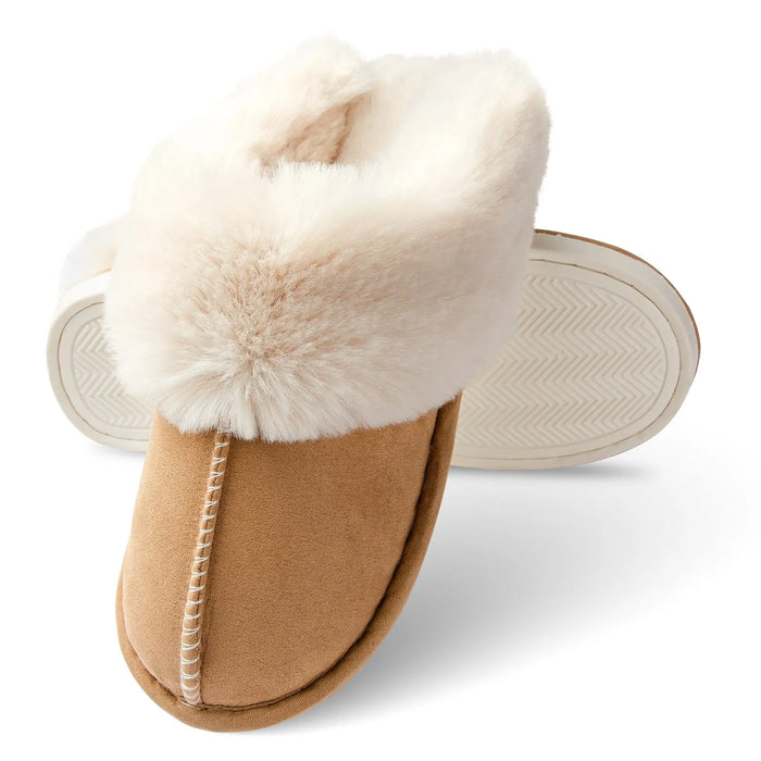 Plushridge™ Women's Fluffy Winter Slippers with Memory Foam Insole