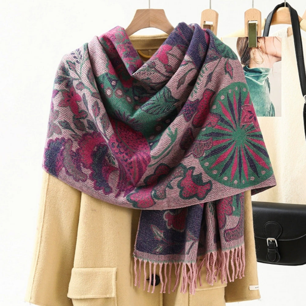 Luxury Ethnic Pattern Pashmina Shawl Scarf for Women