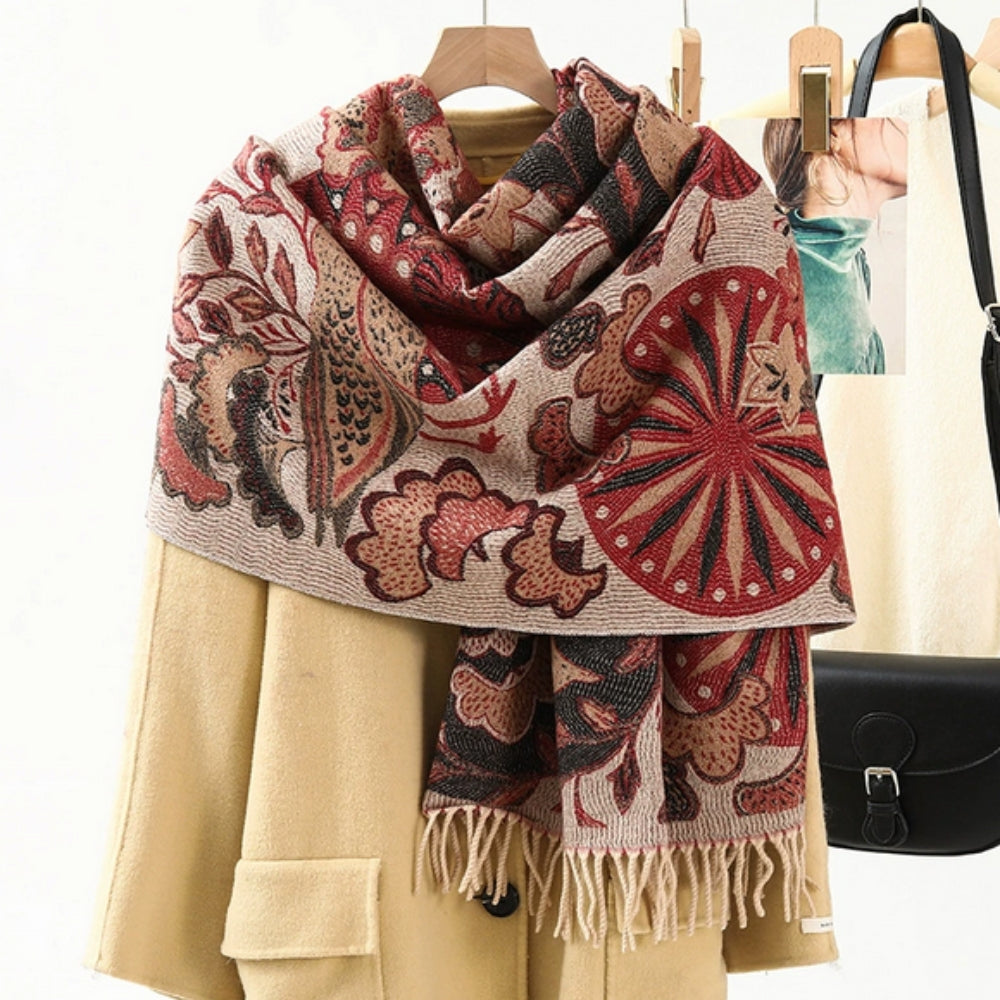 Luxury Ethnic Pattern Pashmina Shawl Scarf for Women