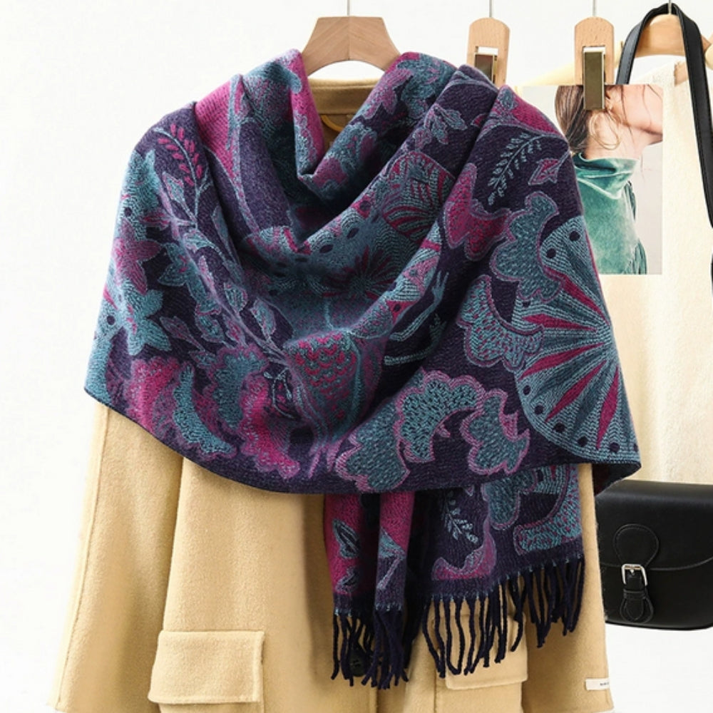 Luxury Ethnic Pattern Pashmina Shawl Scarf for Women