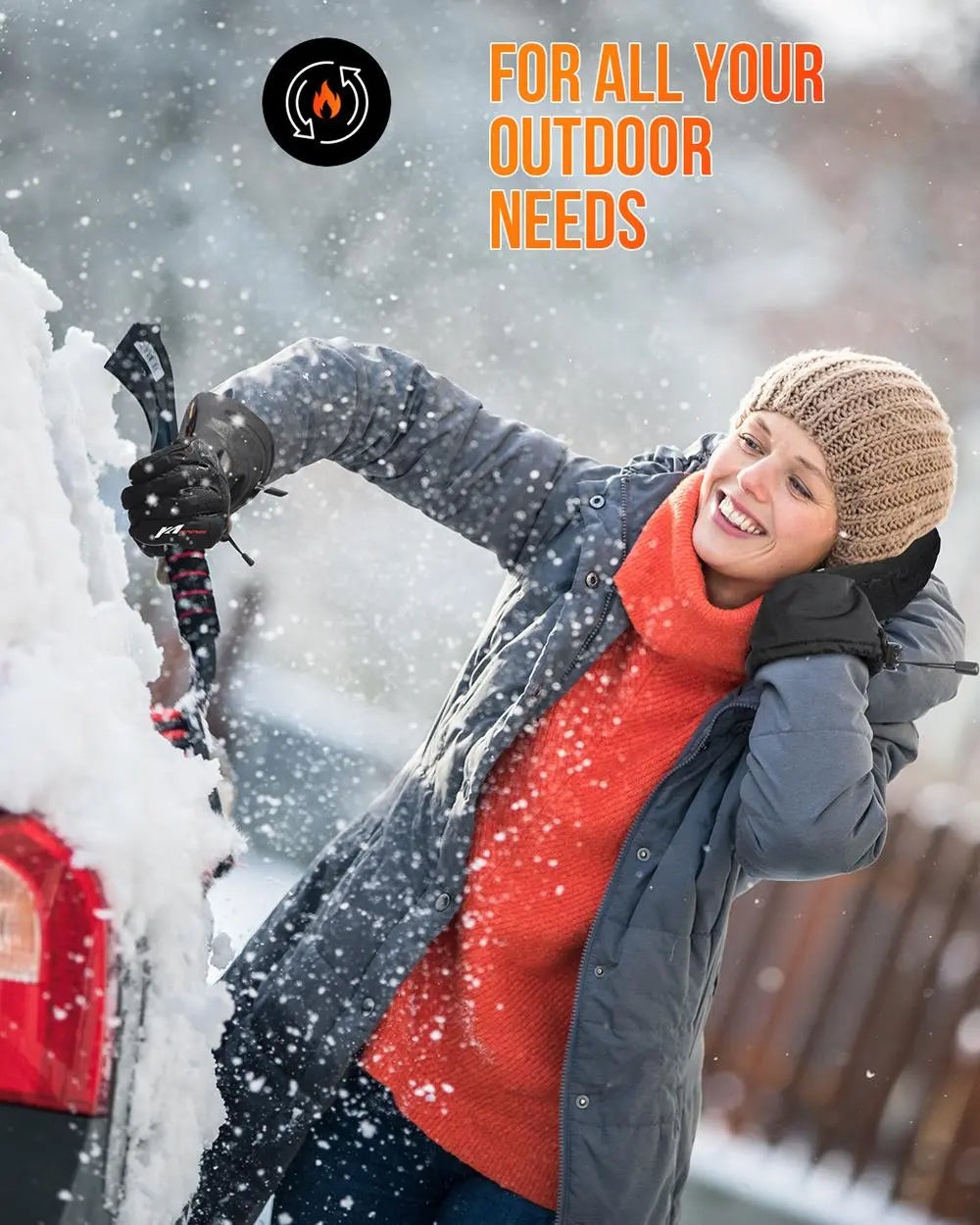 Plushridge™ Waterproof Rechargeable Heated Ski Gloves