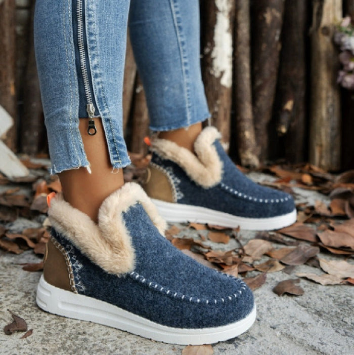 Plushridge™ Women's Fleece Slippers with Warm Lining and Non-Slip Sole