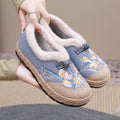 Plushridge™ Women's House Slippers with Floral Embroidery and Soft Lining