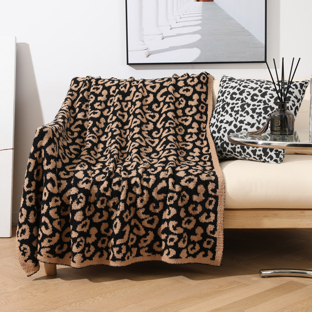 Luxury Leopard Print Throw
