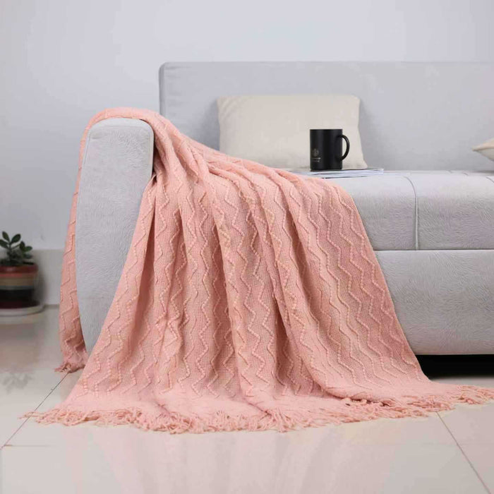 Plushridge™ Textured Throw Blanket for Couch and Bed in Soft Fabric