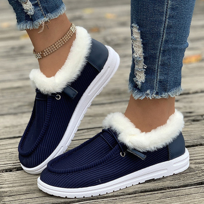 Plushridge™ Fluffy Slip-On Slippers with Soft Warm Lining and Grip Sole