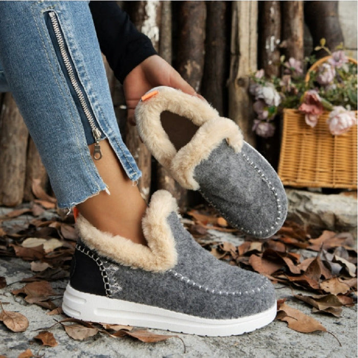 Plushridge™ Women's Fleece Slippers with Warm Lining and Non-Slip Sole