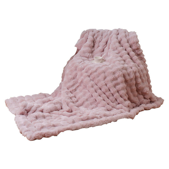 Women cozy and luxurious blanket