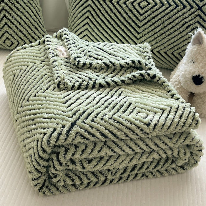 Plushridge™ Geometric Throw Blanket for Couch and Bed, Ultra-Soft