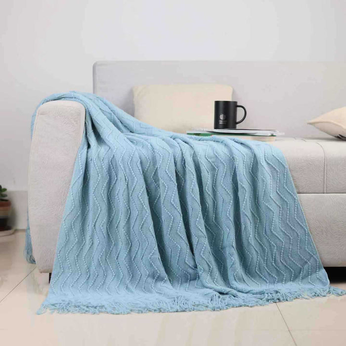 Plushridge™ Textured Throw Blanket for Couch and Bed in Soft Fabric
