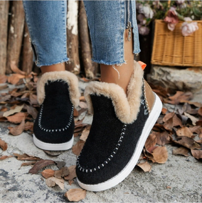 Plushridge™ Women's Fleece Slippers with Warm Lining and Non-Slip Sole