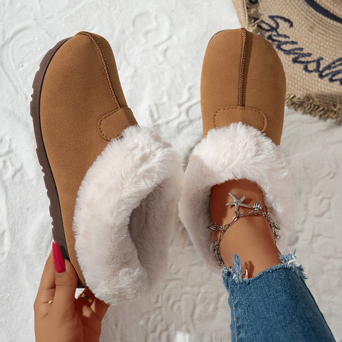 Plushridge™ Fuzzy Plush-Lined Slippers with Flexible Non-Slip Sole