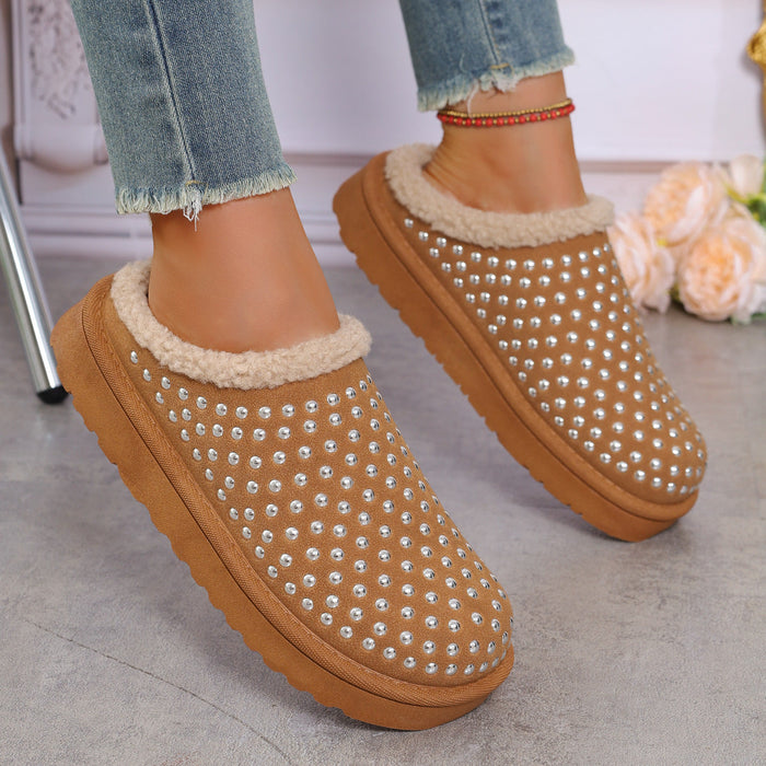 Plushridge™ Women's Glitter Slippers with Cozy Lining and Non-Slip Sole