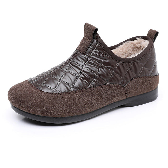 Plushridge™ Women's Insulated Slippers with Faux Leather and Elastic Opening