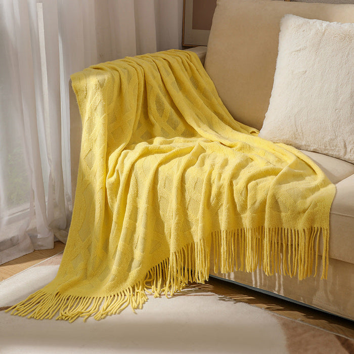 Plushridge™ Textured Knit Throw Blanket with Generous Coverage