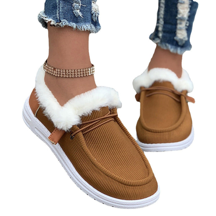 Plushridge™ Fluffy Slip-On Slippers with Soft Warm Lining and Grip Sole
