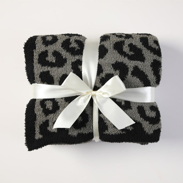 Plushridge™ Leopard Print Plush Throw Blanket, Soft Animal Print for Couch