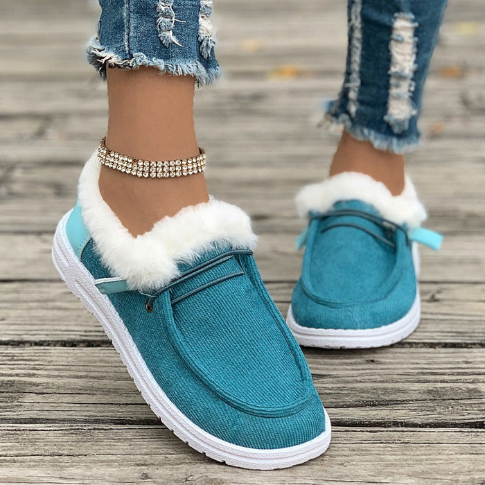 Plushridge™ Fluffy Slip-On Slippers with Soft Warm Lining and Grip Sole