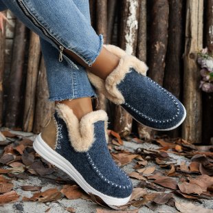 Plushridge™ Cozy Fluffy-Lined Slippers with Non-Slip Rubber Sole