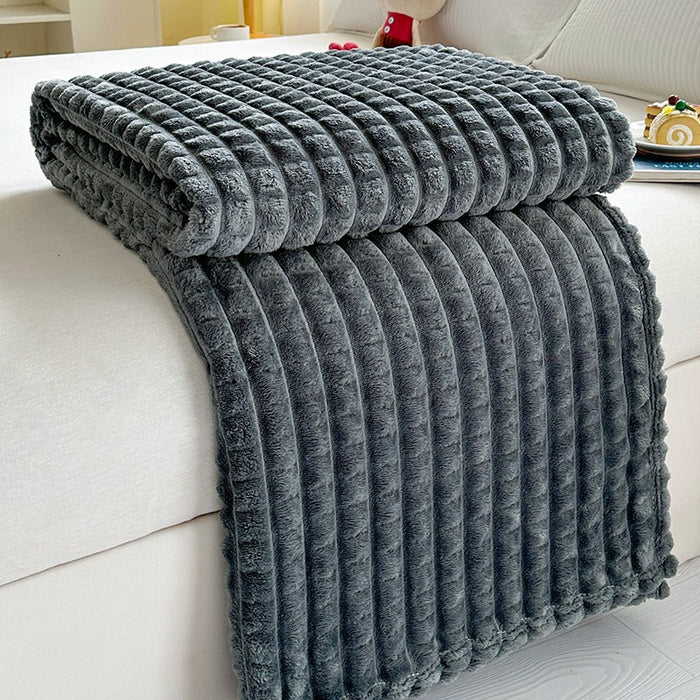 Plushridge™ Ridge Textured Plush Throw Blanket, Ultra-Soft and Washable