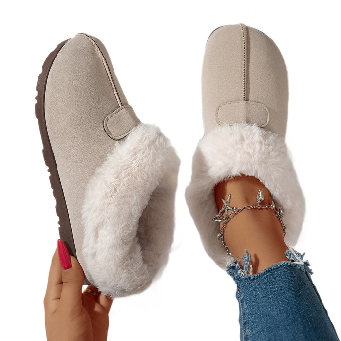 Plushridge™ Fuzzy Plush-Lined Slippers with Flexible Non-Slip Sole