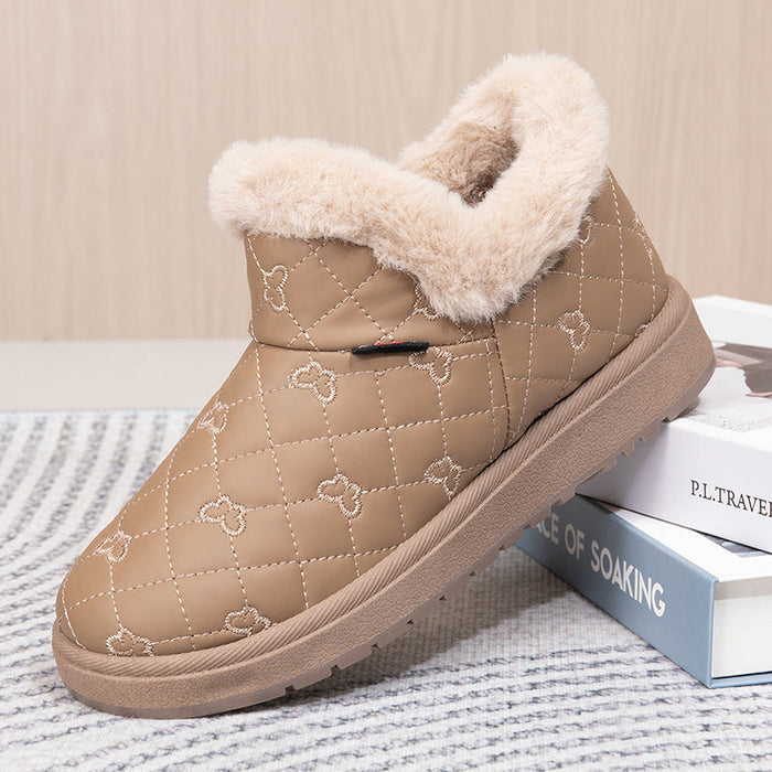 Plushridge™ Women's Fleece-Lined Slippers with Shape-Keeping Upper