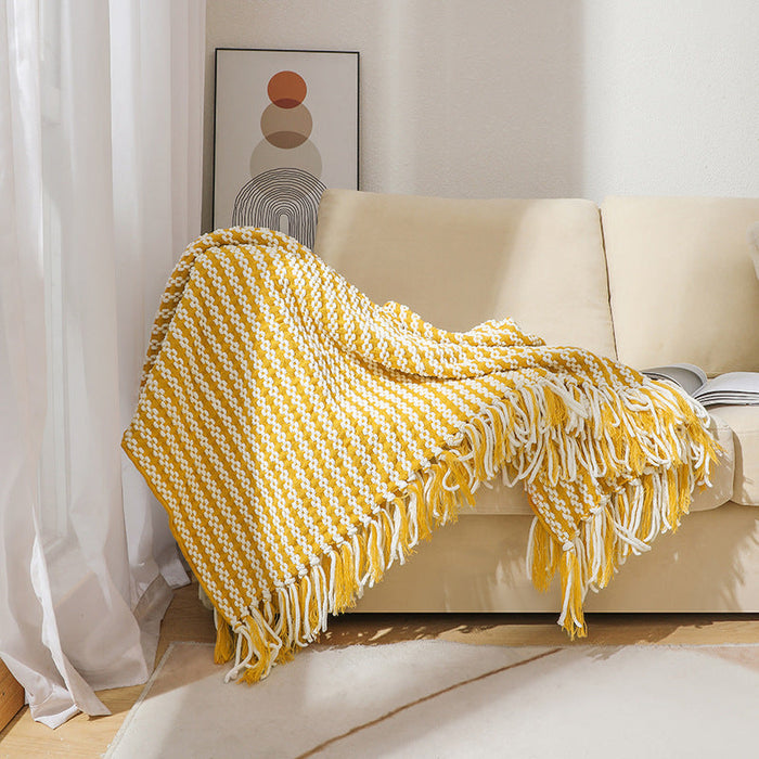 Plushridge™ Striped Throw Blanket, Soft and Cozy for Couch or Bed