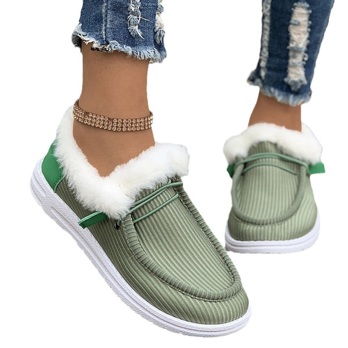 Plushridge™ Fluffy Slip-On Slippers with Soft Warm Lining and Grip Sole