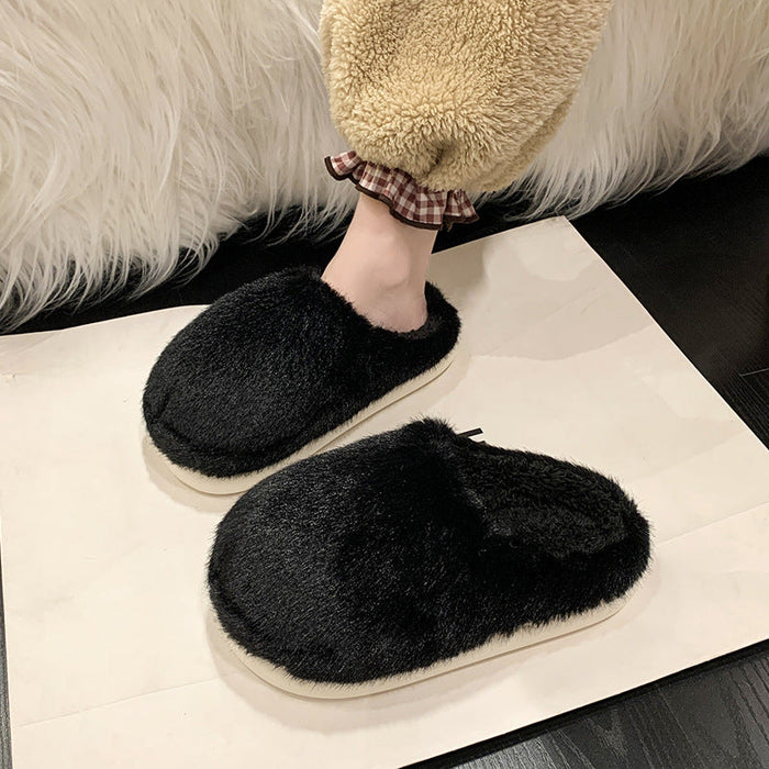Plushridge™ Faux Fur Fluffy Slippers with Cushioned Insole and Grip Sole