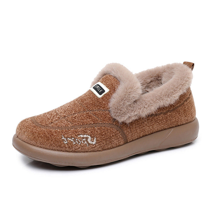Plushridge™ Fleece-Lined House Slippers with Breathable Textile Upper