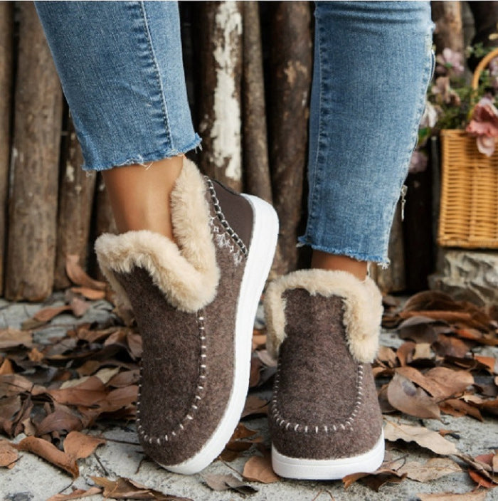 Plushridge™ Women's Fleece Slippers with Warm Lining and Non-Slip Sole