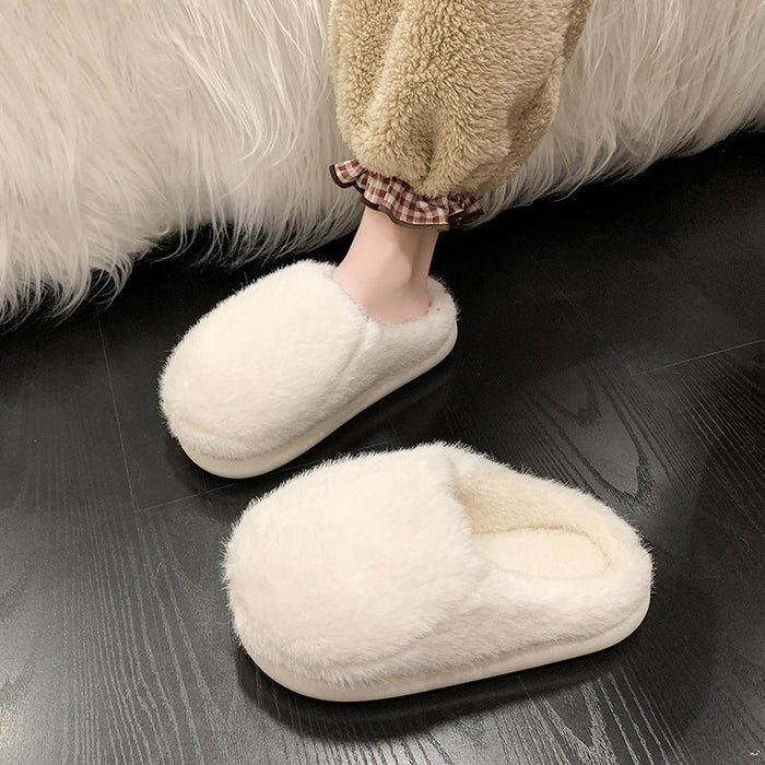 Plushridge™ Faux Fur Fluffy Slippers with Cushioned Insole and Grip Sole