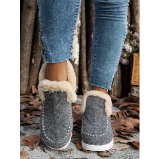 Plushridge™ Cozy Fluffy-Lined Slippers with Non-Slip Rubber Sole