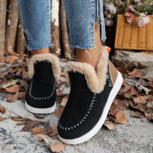 Plushridge™ Cozy Fluffy-Lined Slippers with Non-Slip Rubber Sole