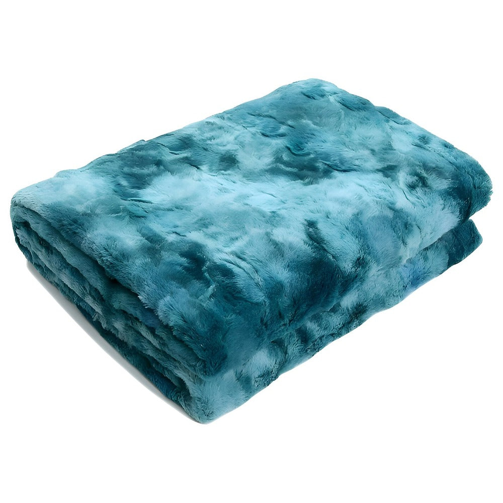 Soft Velour Winter Blanket – Warm Coral Fleece Blanket in Batik Style