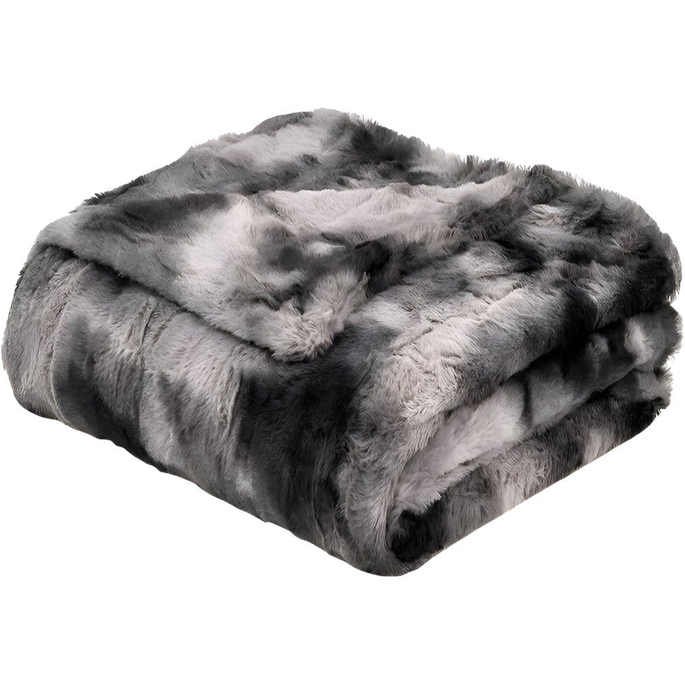 Soft Velour Winter Blanket – Warm Coral Fleece Blanket in Batik Style