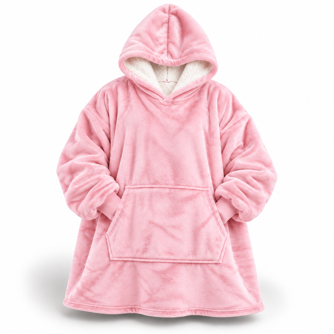Ultra-Soft Oversized Sherpa Hoodie Blanket with Big Pocket