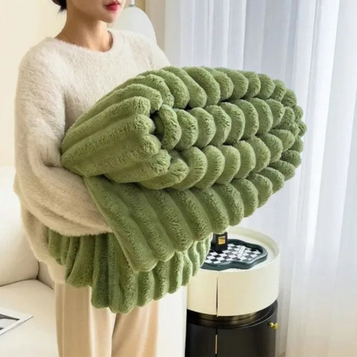 Plushridge™ Ribbed Plush Throw Blanket with a Soft, Cloud-Like Feel