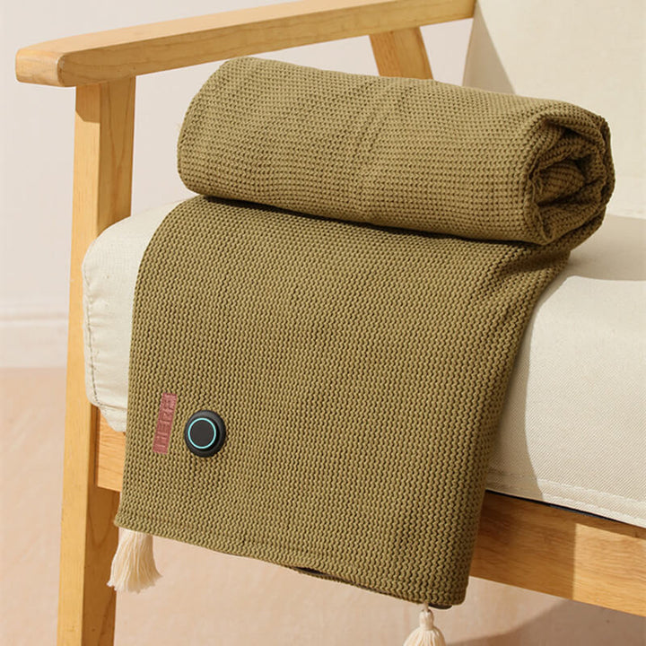 CozyWarm USB Heated Blanket – Portable Electric Throw with 3 Heat Settings &amp; Soft Fleece Fabric
