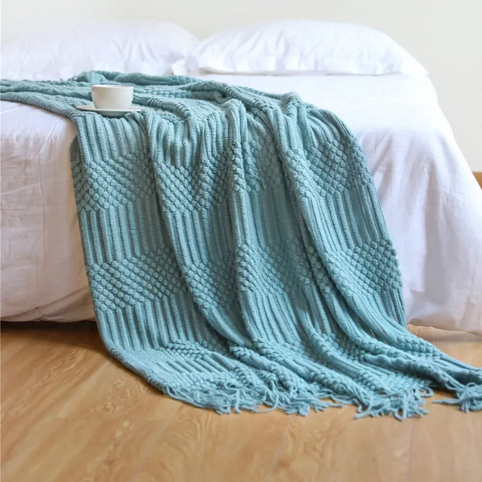 Plushridge™ Chunky Knit Throw Blanket with a Soft Cashmere-Like Feel