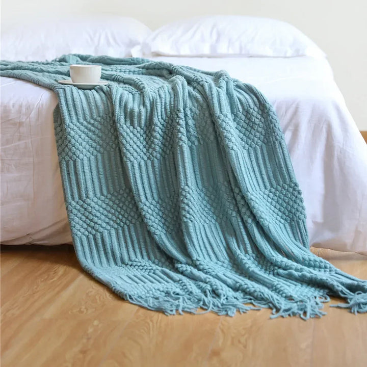 Nordic Style Thick Knitted Blanket