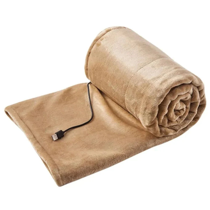 Compact USB Heated Throw Blanket, Low to High Heat – Plushridge