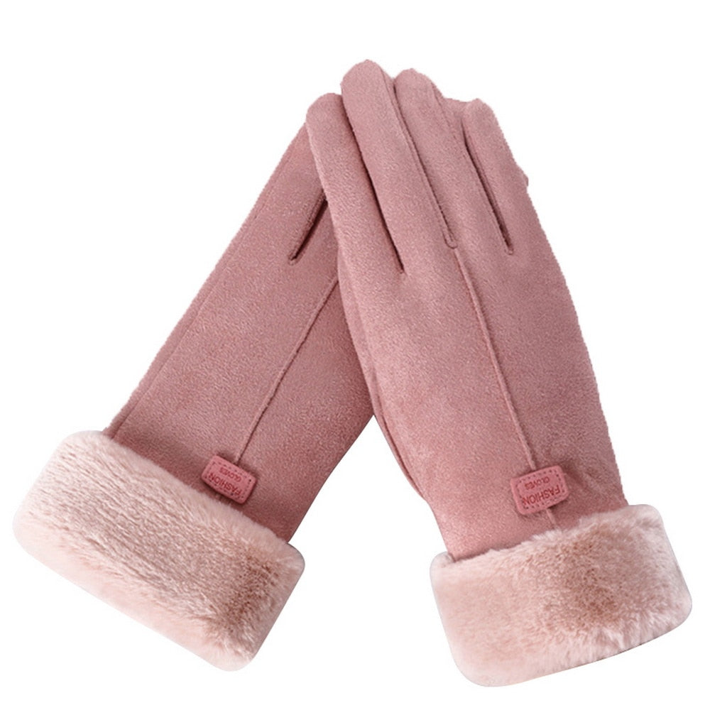 Waterproof Touchscreen Winter Gloves with Fluffy Fleece Lining