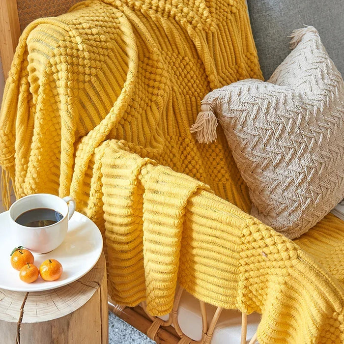 Plushridge™ Chunky Knit Throw Blanket with a Soft Cashmere-Like Feel