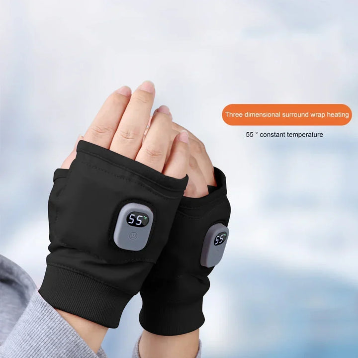 Plushridge™ Rechargeable Heated Fingerless Gloves
