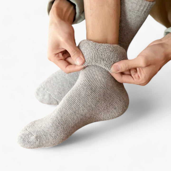 Thermal Wool &amp; Cashmere Socks, 3 Pairs – Fleece Loop Warmth